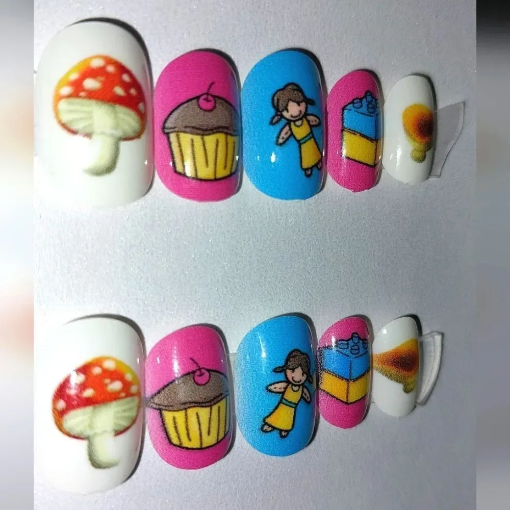 Kids custom It's a girls thing 10pc  press on nails for girls and teens